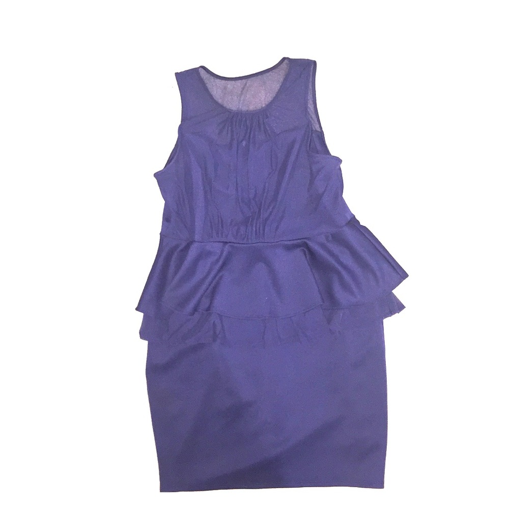 Plus navy Peplum dress